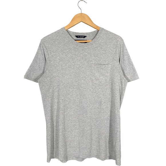 Wings + Horns Classic Pima Cotton Short Sleeve Pocket Tee Gray men's size M - Picture 1 of 5